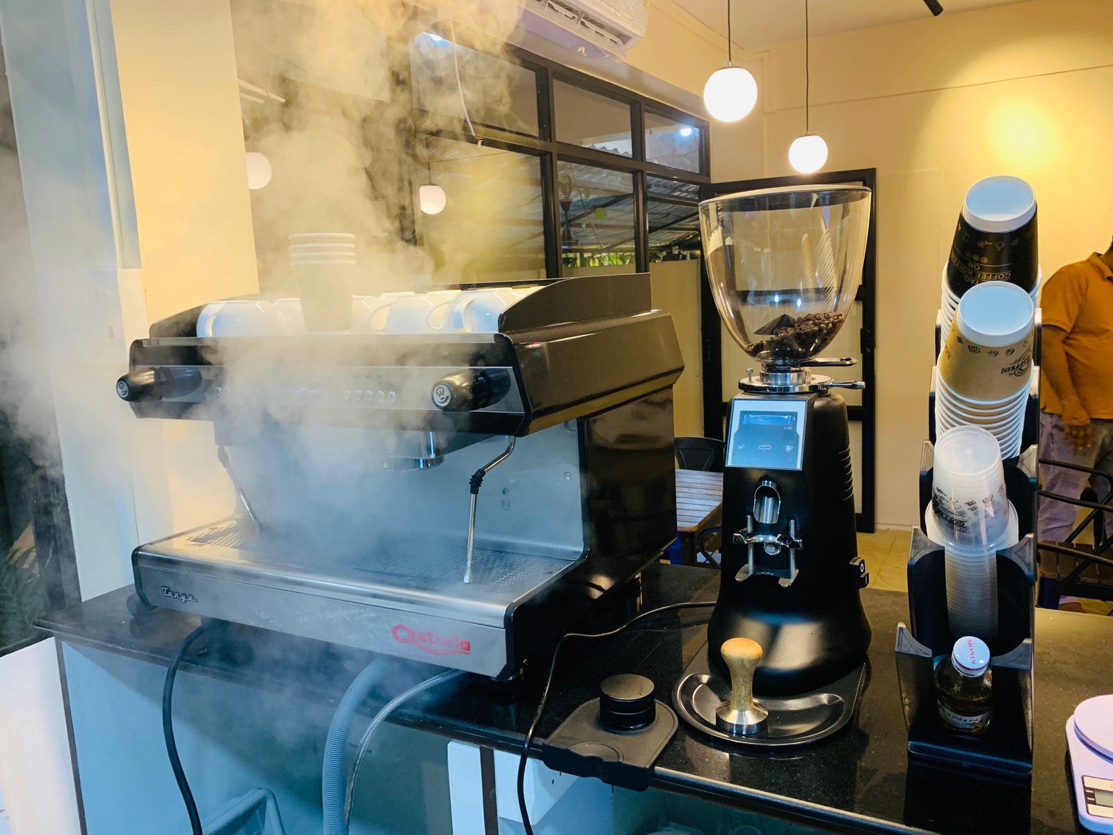 Coffee Koffein franchise kiosk models and investment opportunities background