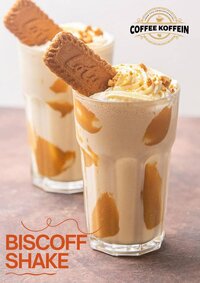 Rich Biscoff shake with caramelized cookie flavor and cream - indulgent milkshake at Coffee Koffein