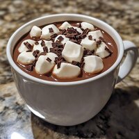 Classic hot chocolate with rich cocoa and steamed milk - comforting warm beverage at Coffee Koffein